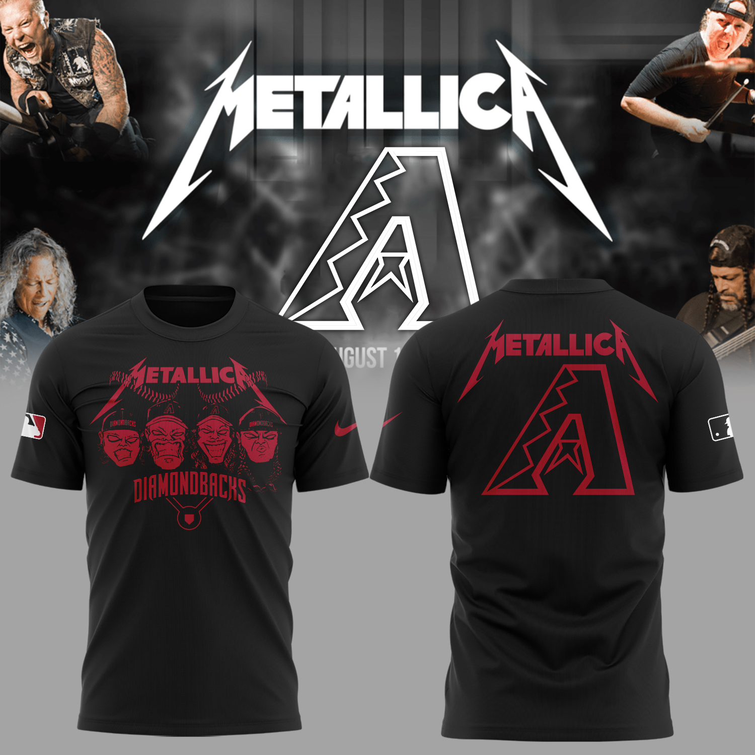 Arizona Diamondbacks Baseball Metallica Night T-Shirt Unique Baseball Gifts