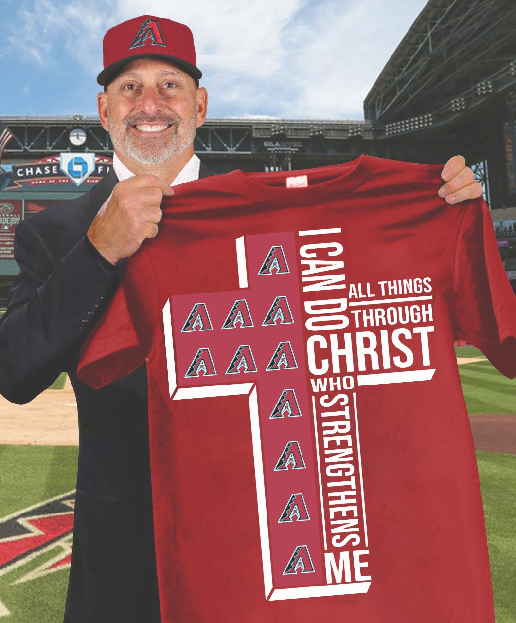 Arizona Diamondbacks Faith Fan Shirt I Can Do All Things Through Christ Who Strengthens Me