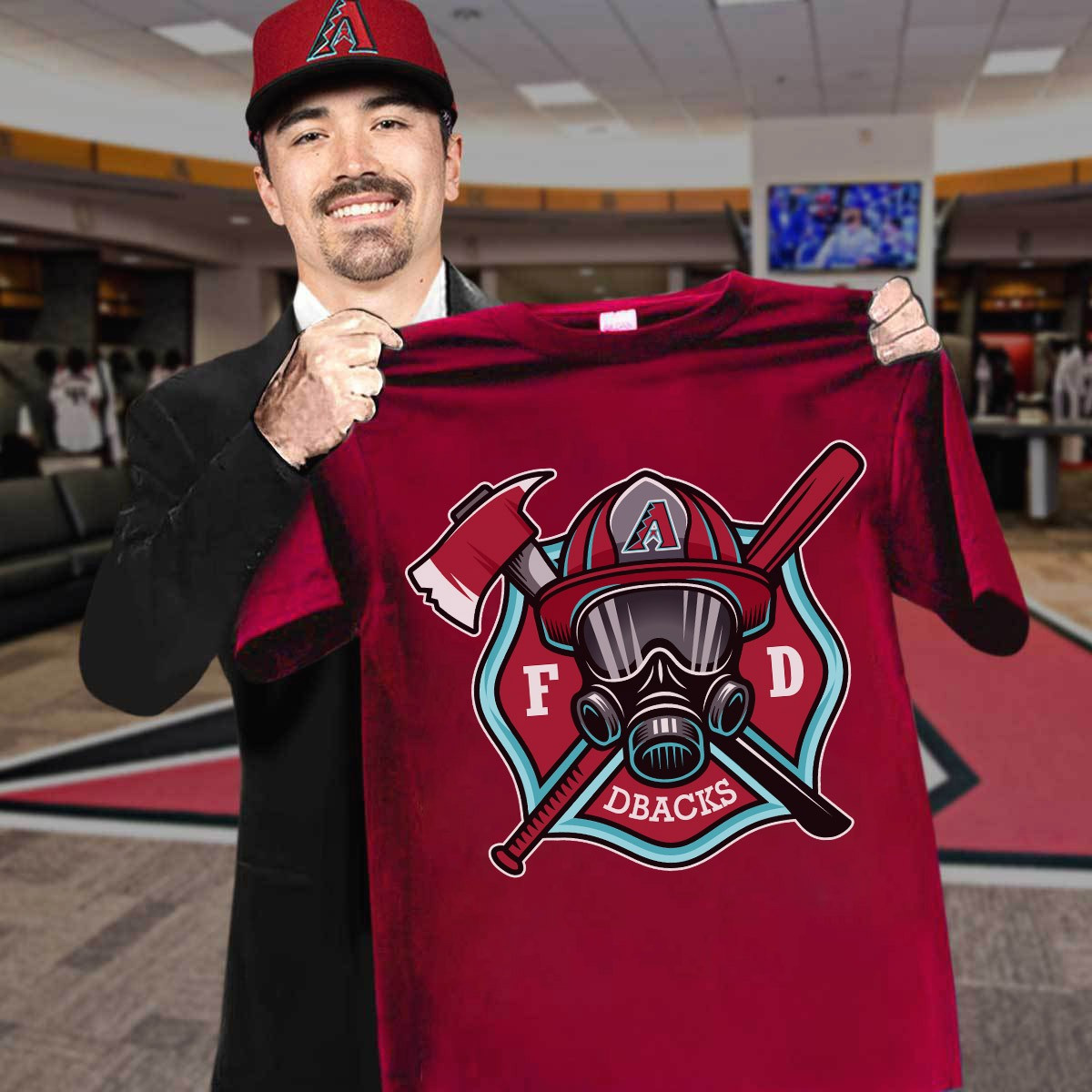Arizona Diamondbacks Firefighters Fire Dept T-Shirt Honor Fireman Gifts For Baseball Fans
