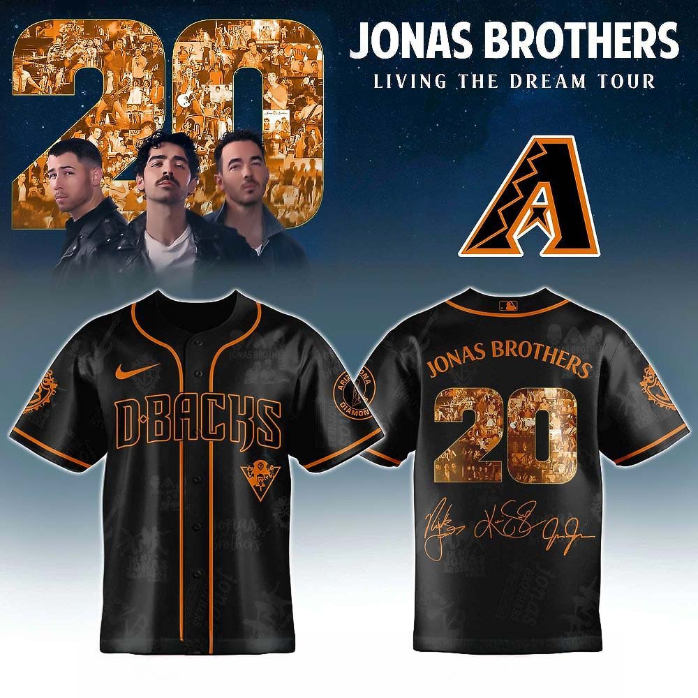 Arizona Diamondbacks Jonas Brothers Living The Dream Tour 2025 Jersey Best Gift For Baseball Fans
