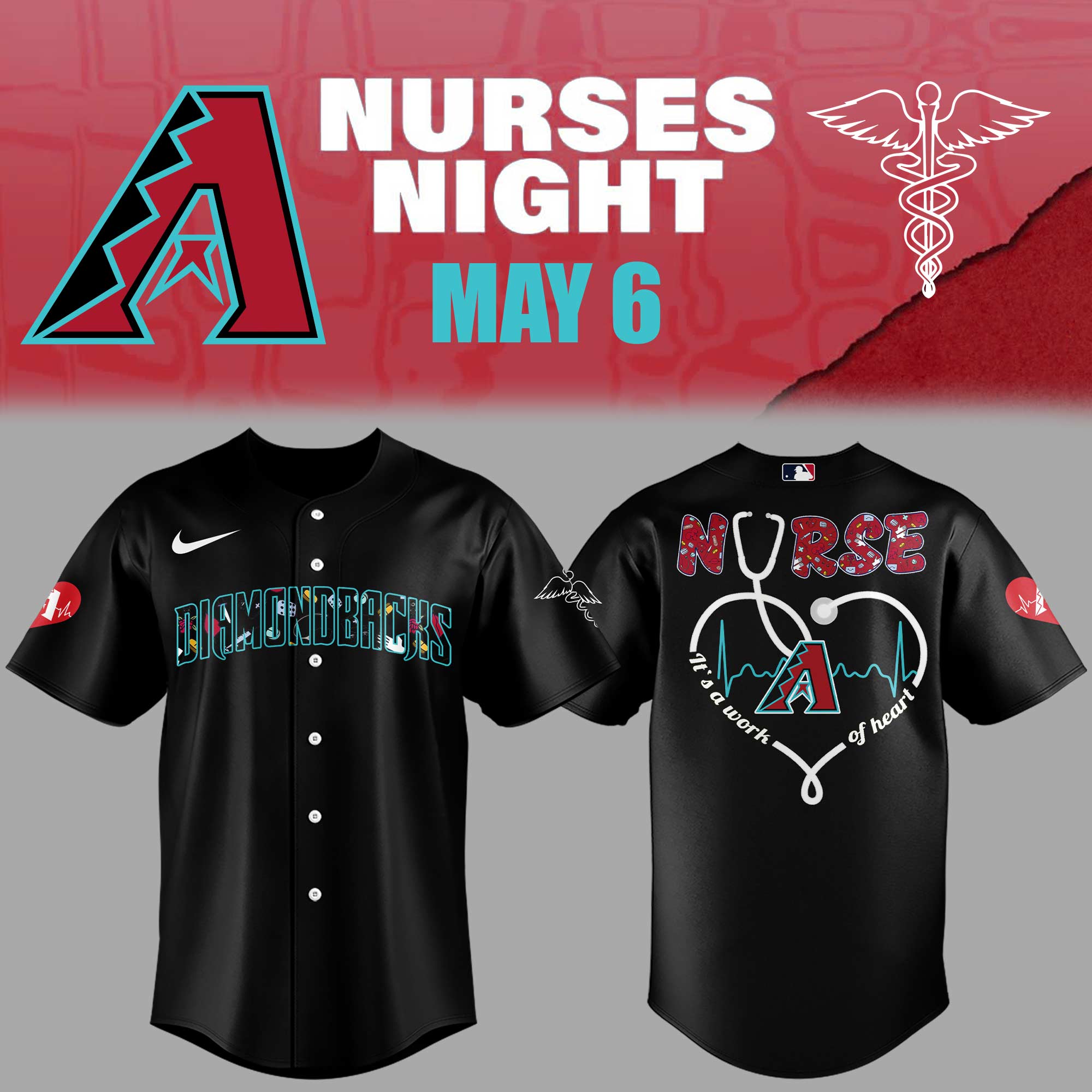 Arizona Diamondbacks Nurses Night Jersey Unique Baseball Gifts