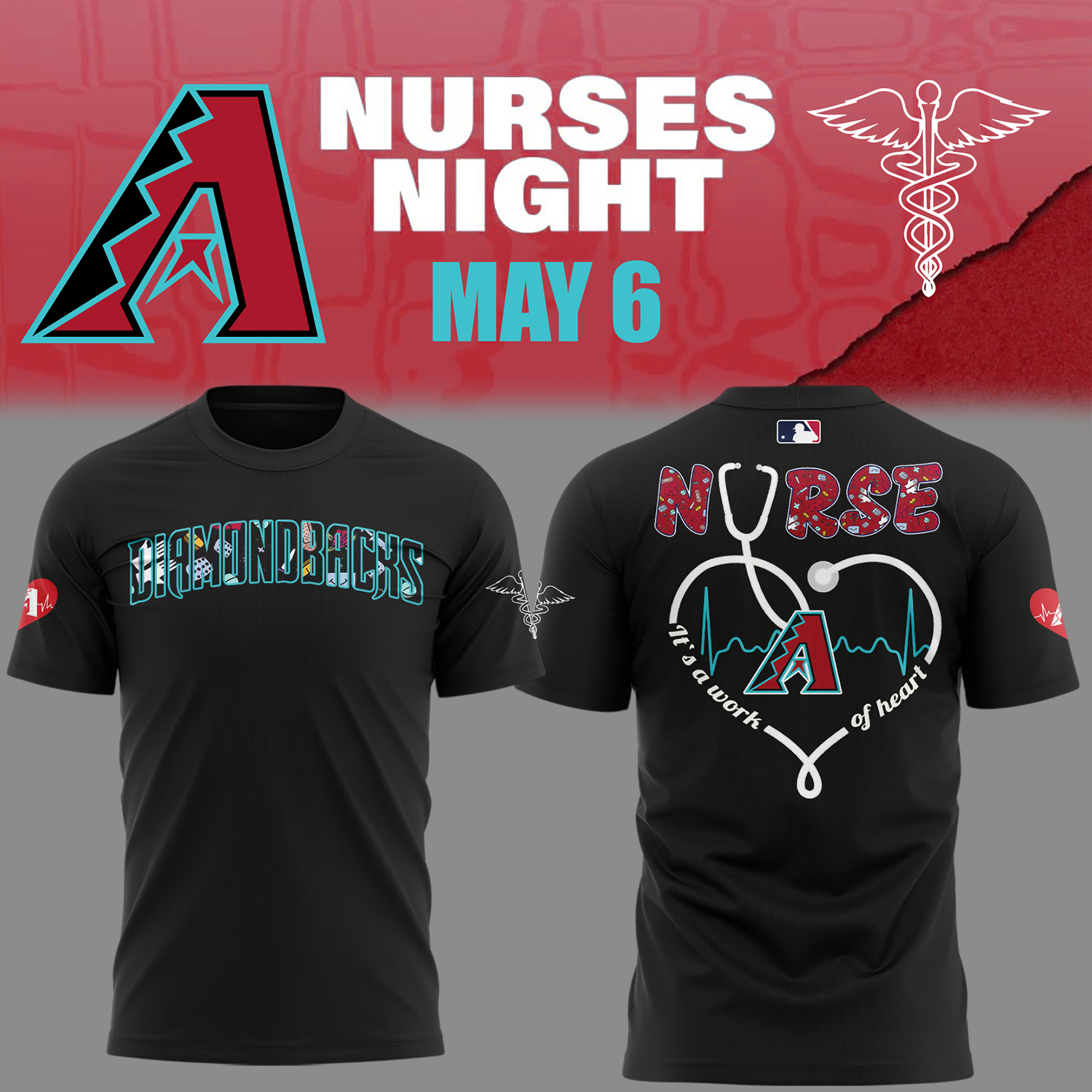 Arizona Diamondbacks Nurses Night T-Shirt Unique Baseball Gifts