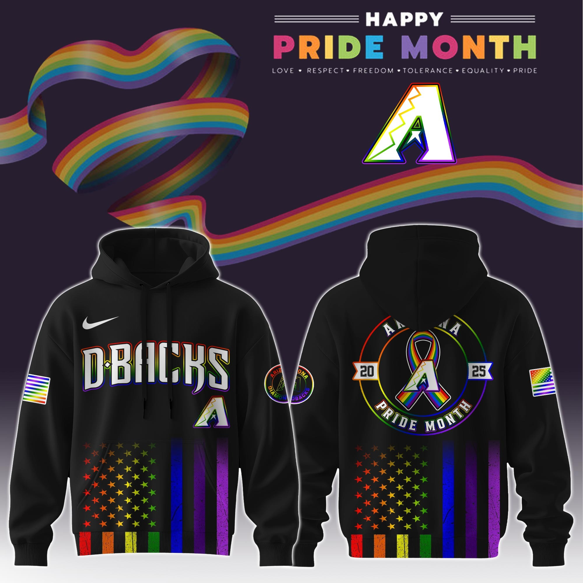 Arizona Diamondbacks Special Pride Month Limited Edition Hoodie Gifts For Baseball Fans