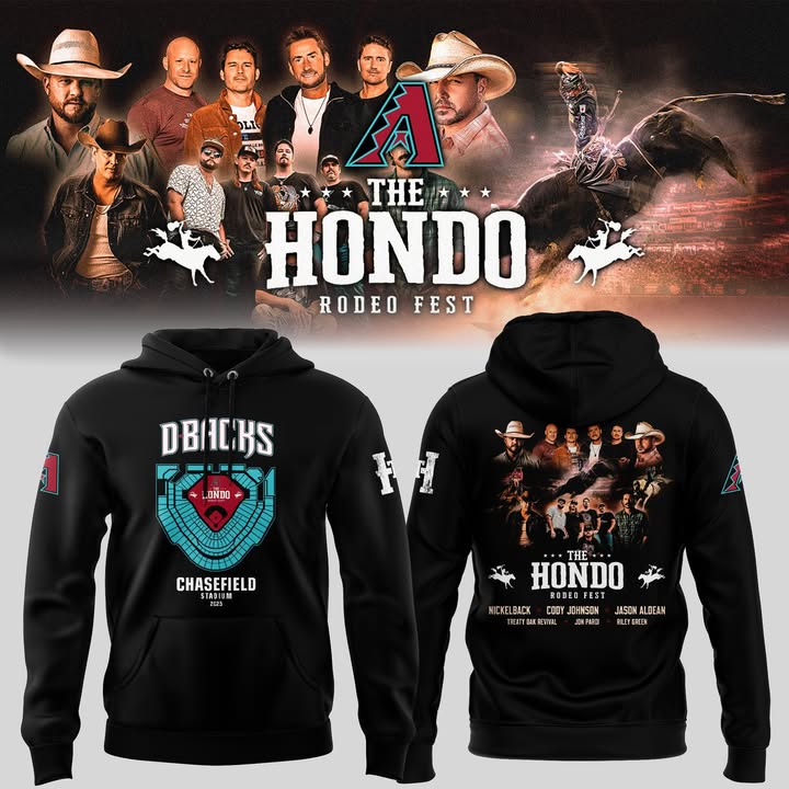 Arizona Diamondbacks The Hondo Rodeo Fest Black Hoodie 2025 Diamondbacks Merch Best Gifts For Baseball Players