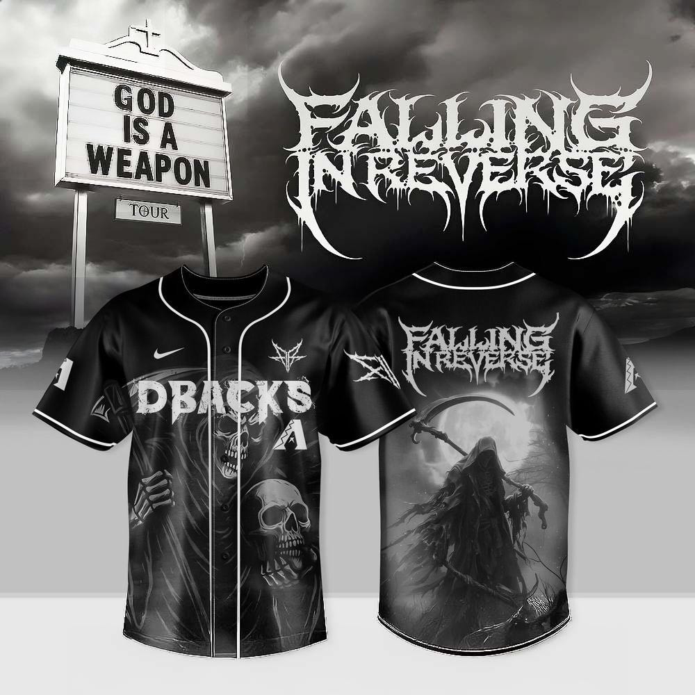 Arizona Diamondbacks x Falling In Reverse God Is A Weapon Tour 2025 Jersey Gift For Fans