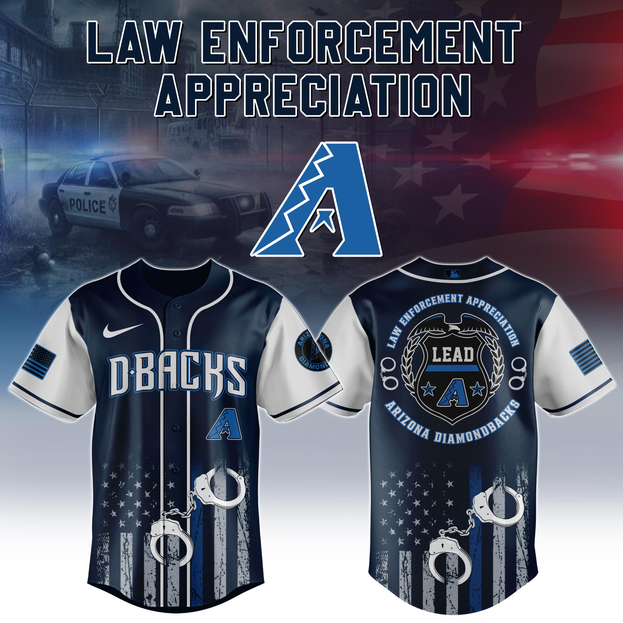 Arizona Diamondbacks x Law Enforcement Appreciation Day Jersey Gift For Baseball Lover