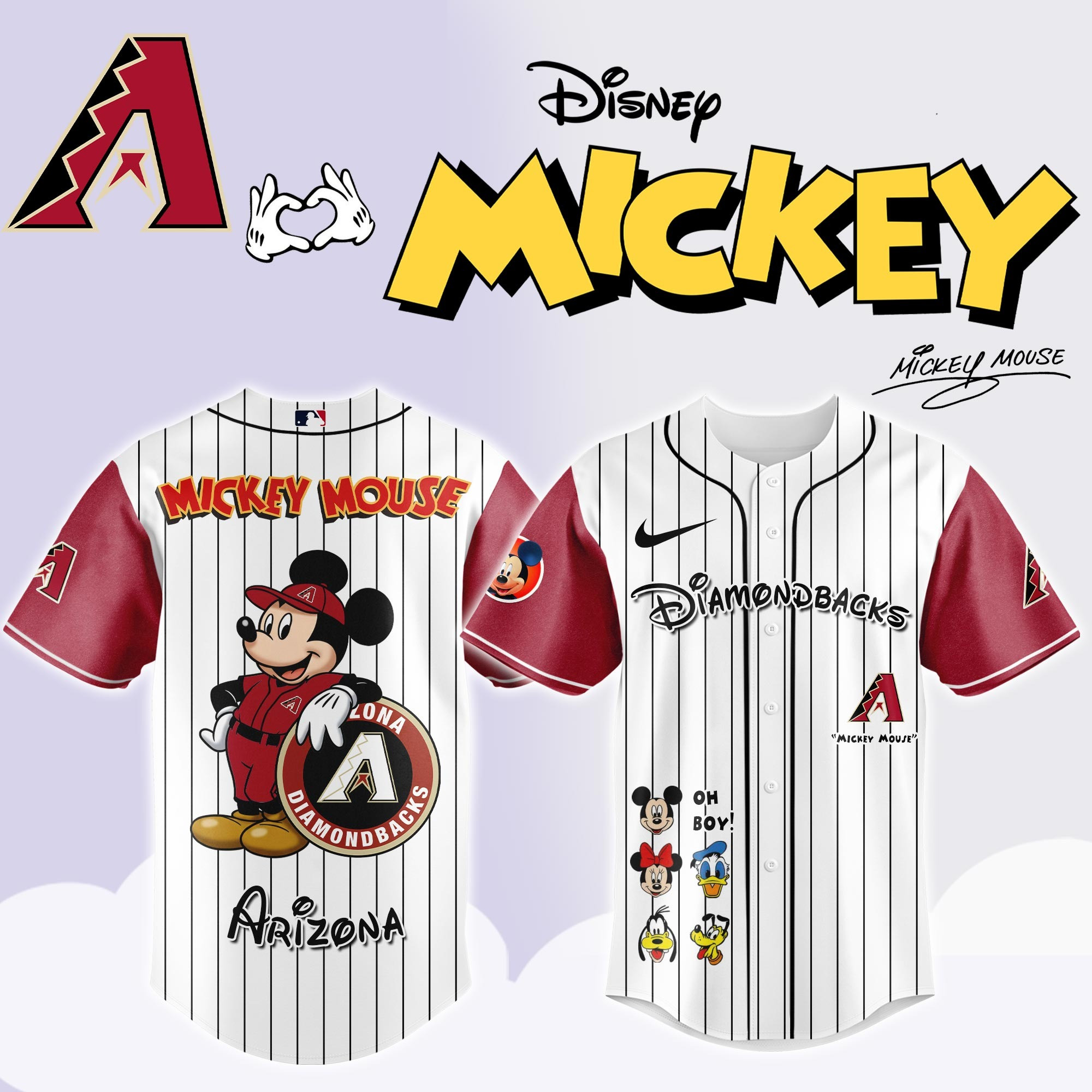 Arizona Diamondbacks x Mickey Mouse Game Night Special Edition Jersey Shirt Gifts For Basketball Fan