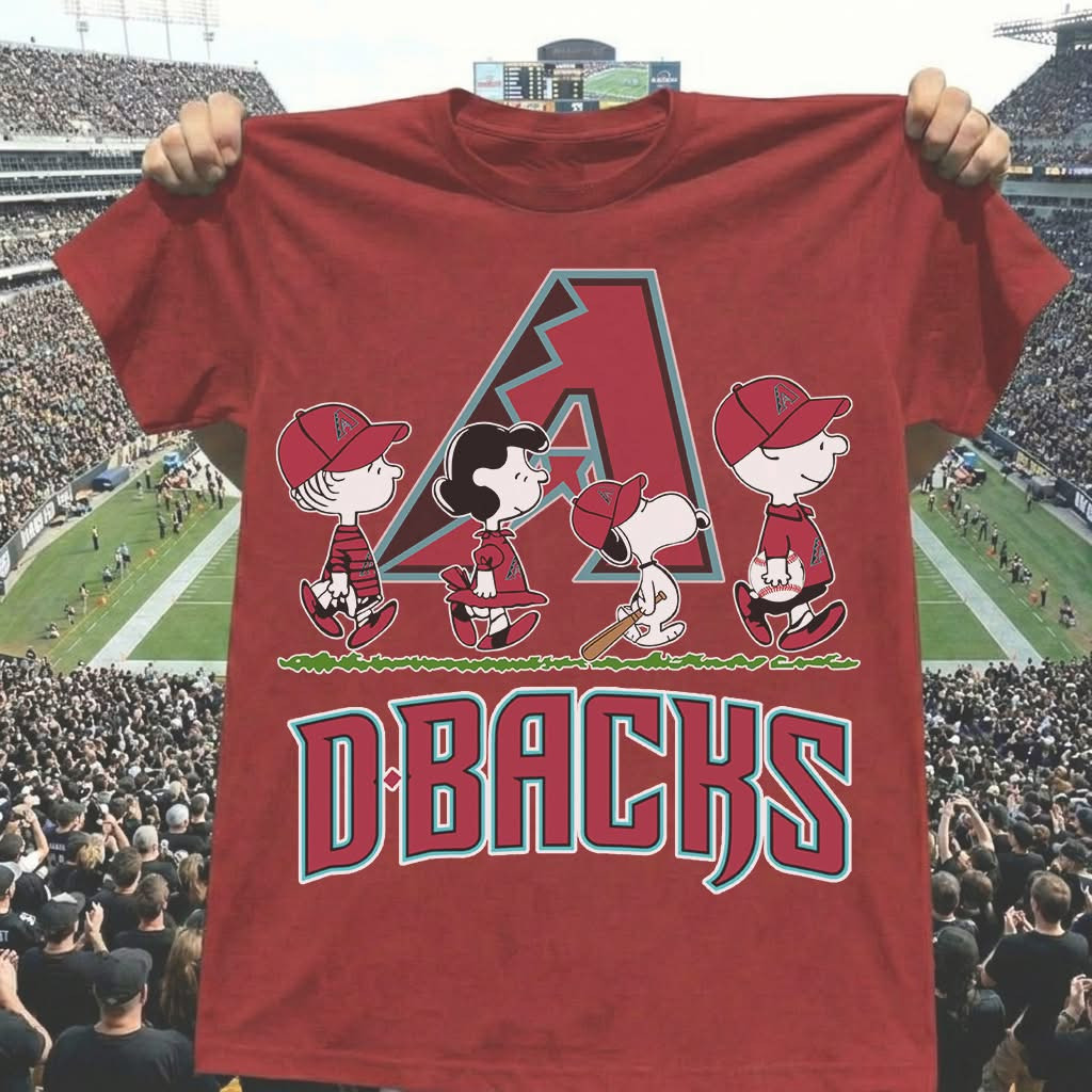 Arizona Diamondbacks x Peanuts T-Shirt Diamondbacks Shirt Gifts For Baseball Lovers