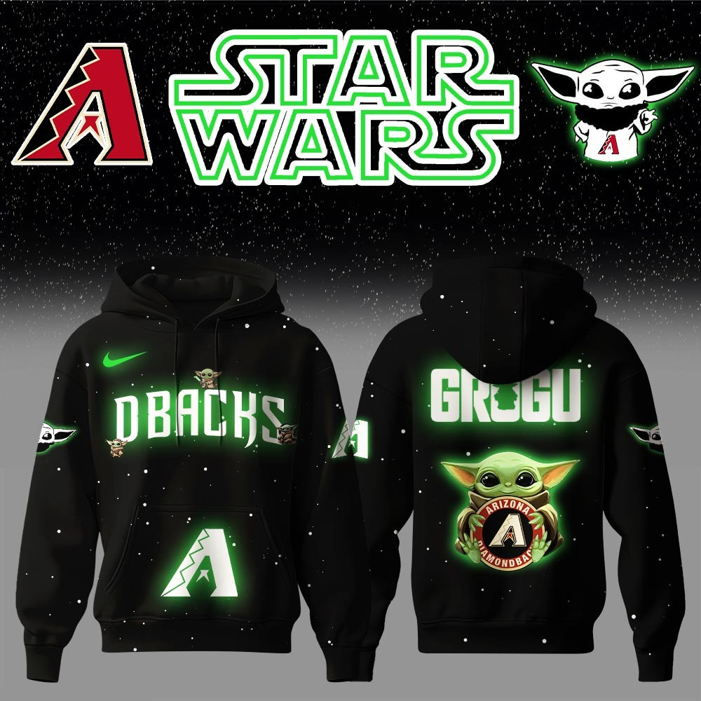 Arizona Diamondbacks x Star Wars Baby Yoda Game Night Hoodie NHL Gifts For Fans