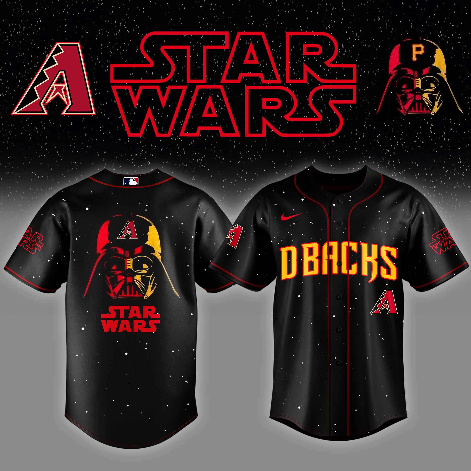 Arizona Diamondbacks x Stars Wars Night Baseball Jersey Gifts For Baseball Fans