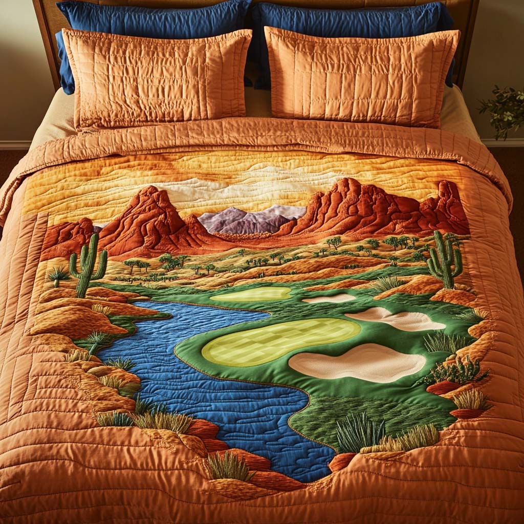 Arizona Golf Canyon Quilted Bedding Set Best Comforter Sets Cactus Gifts For Her