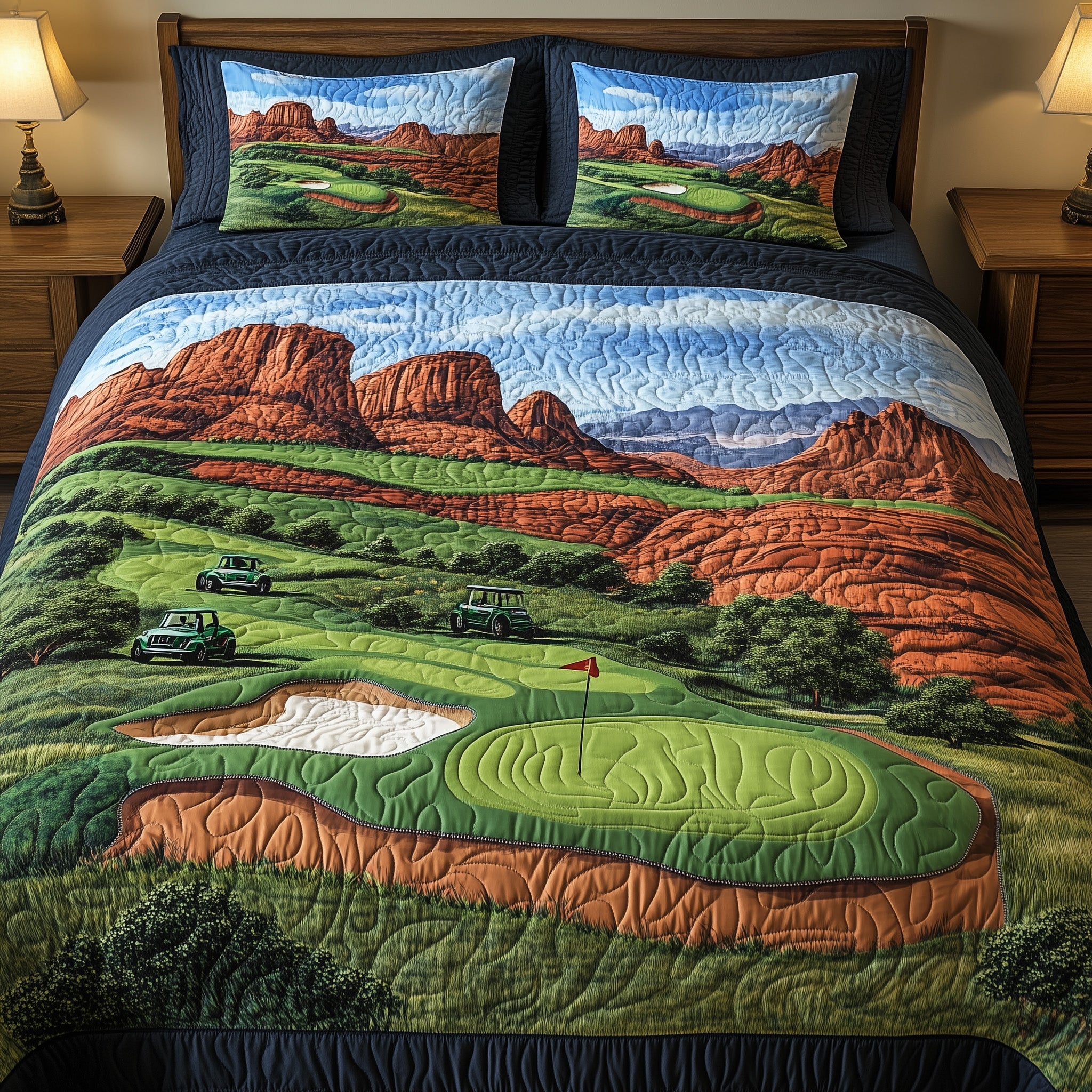 Arizona Golf Dream Quilted Bedding Set Duvet Cover Merchandise Gift For Golfers