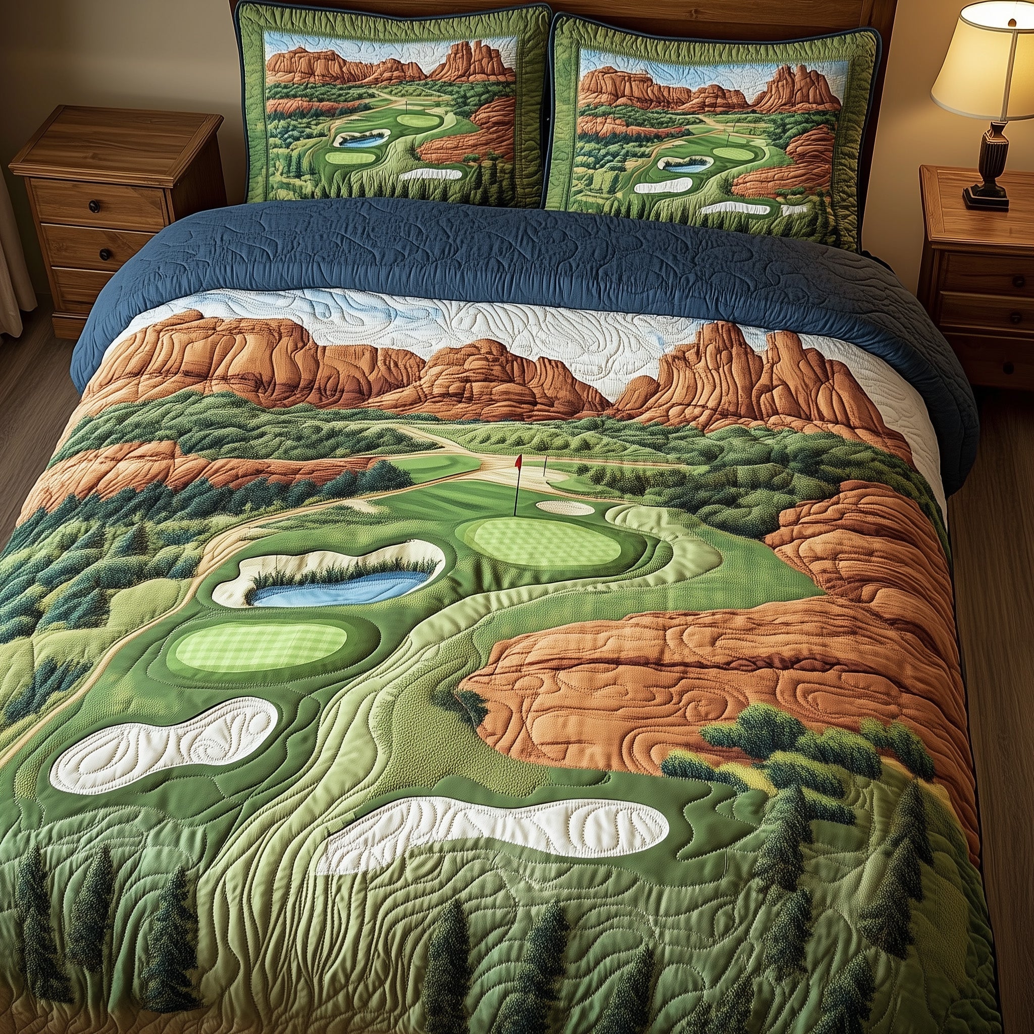 Arizona Golf Dream Quilted Bedding Set Duvet Cover Merchandise Novelty Golf Gifts