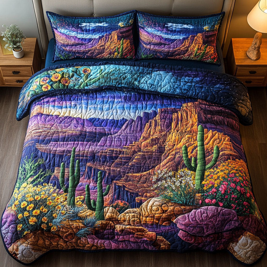 Arizona Horizon Quilted Bedding Set Bed Decor Ideas Cactus Theme Gifts