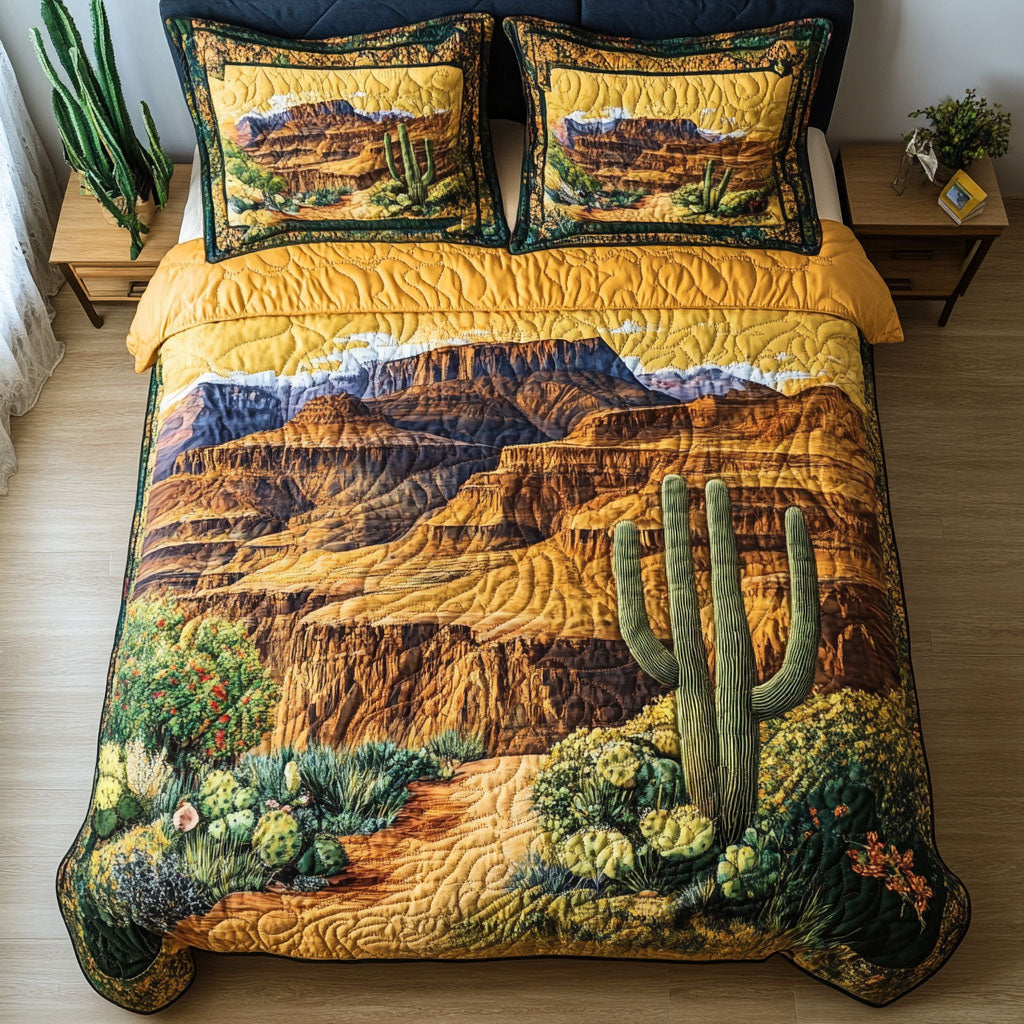 Arizona Oasis Quilted Bedding Set Bed Decor Ideas Cactus Gifts For Him