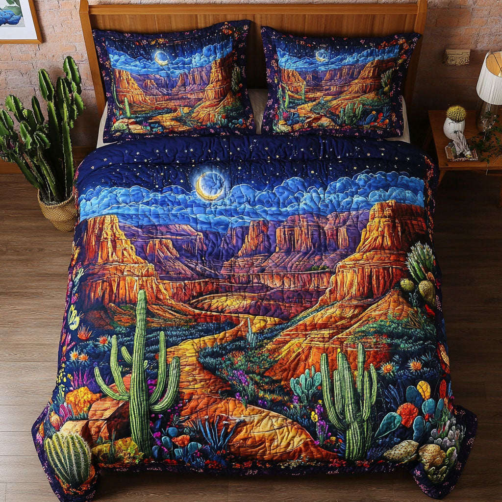 Arizona Oasis Quilted Bedding Set Holiday Duvet Covers Gifts For Cactus Lovers