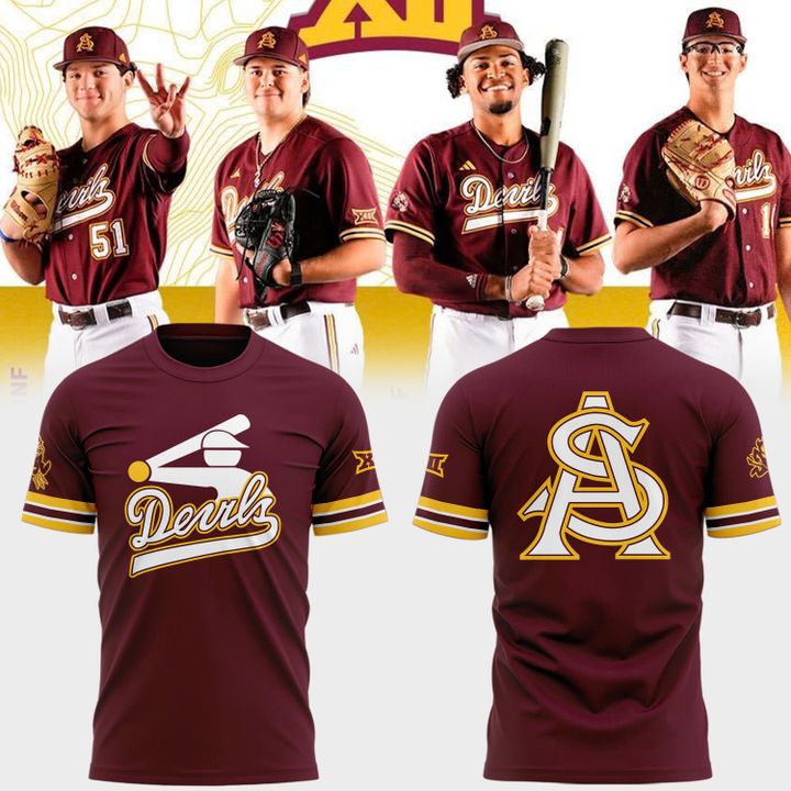 Arizona State Sun Devils Baseball Stickman T-Shirt ASU Merch Best Gifts For Baseball Fans