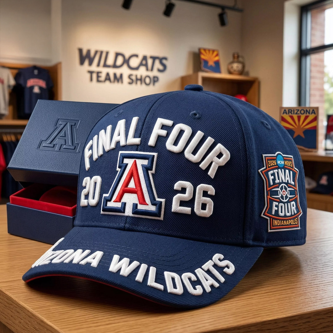 Arizona Wildcats 2026 Basketball Final Four Hat Game Day Cap Basketball Gear