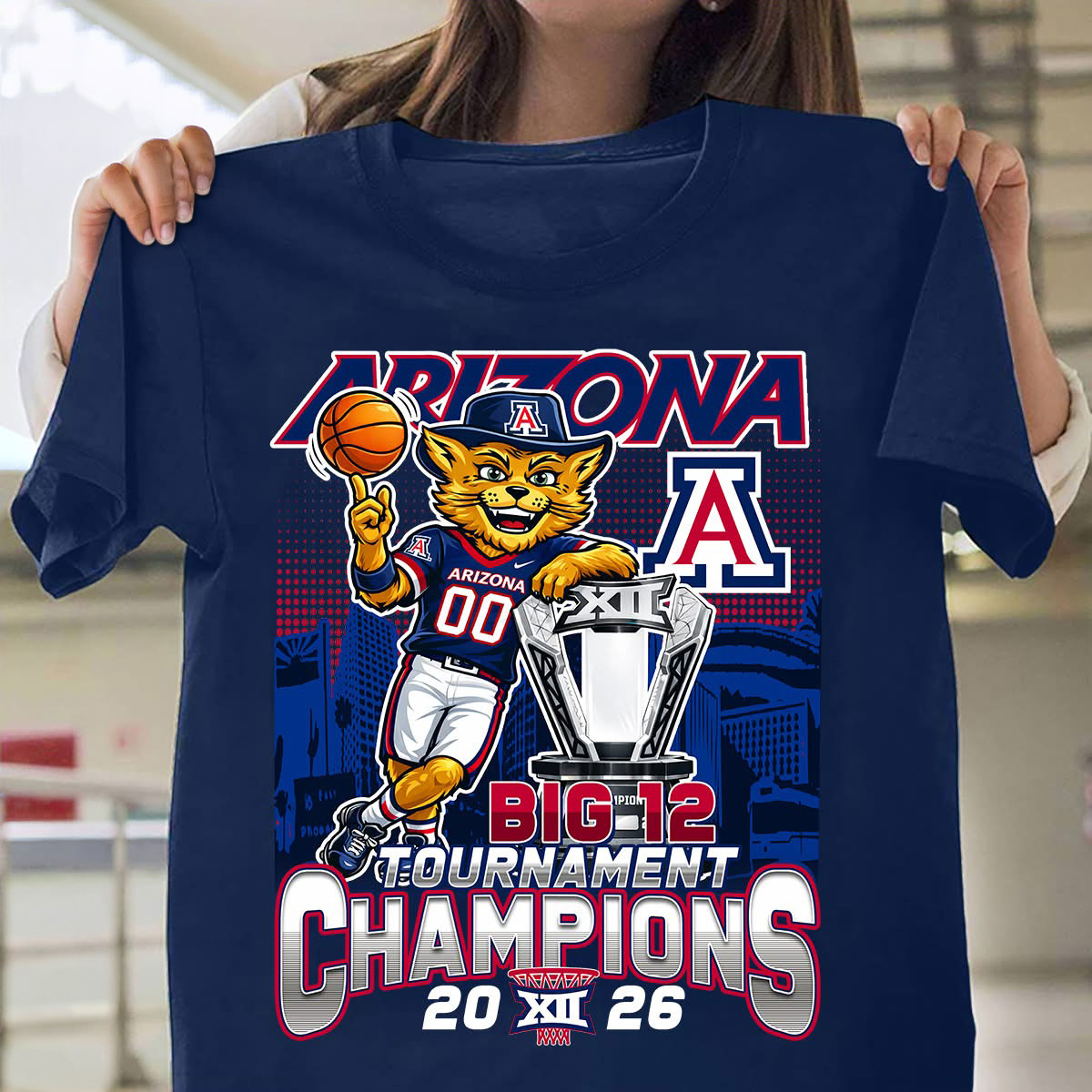 Arizona Wildcats 2026 Big 12 Tournament Basketball Champions T-Shirt Fan Gear Best Gift For Wildcats Fans