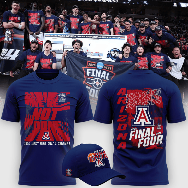 Arizona Wildcats 2026 Men's Basketball T-Shirt March Madness Final Four Clothes Best Fan Gift
