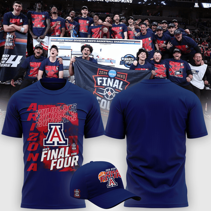 Arizona Wildcats 2026 Men's Basketball T-Shirt March Madness Final Four Shirt Fan Present