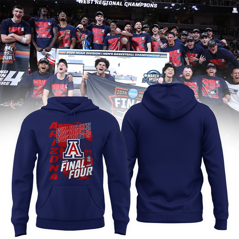 Arizona Wildcats 2026 Men's Basketball Tournament Hoodie March Madness Final Four Apparel