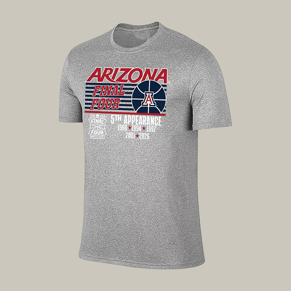 Arizona Wildcats 2026 NCAA Men's Basketball Final Four T-Shirt Basketball Merch Gift Idea