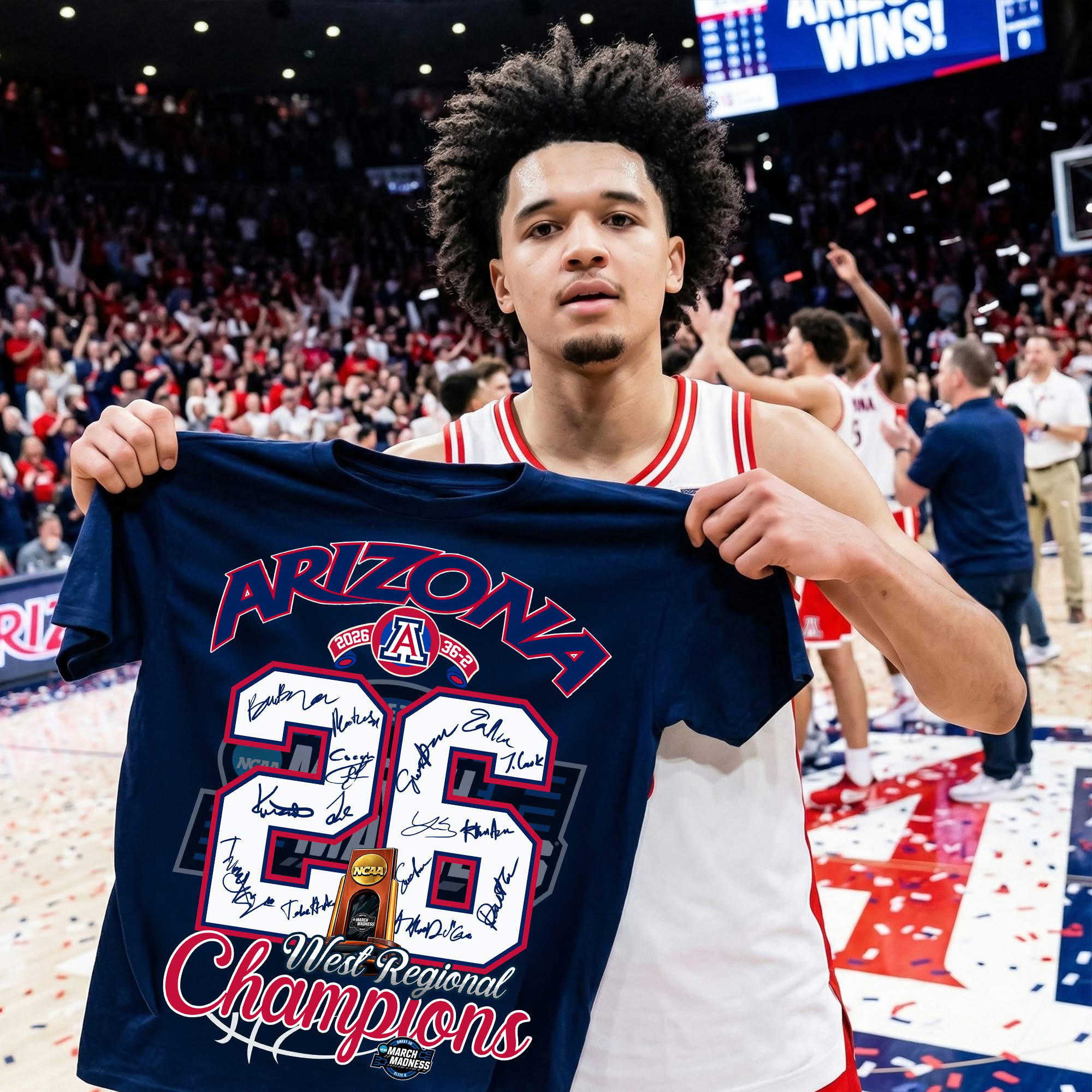 Arizona Wildcats 2026 West Regional Championship T-Shirt Game Day Shirt Best Fan Gift Idea