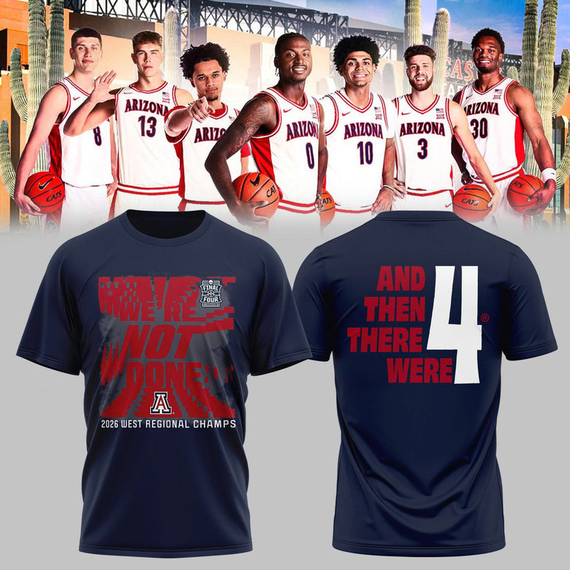 Arizona Wildcats West Region Champions 2026 T-Shirt Men's NCAA March Madness Clothes