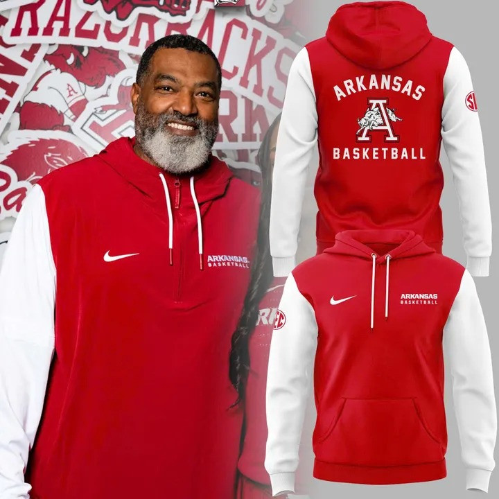 Arkansas Razorback Baseball Hoodie Red White The Hogs Merch Gifts For Razorback Fans