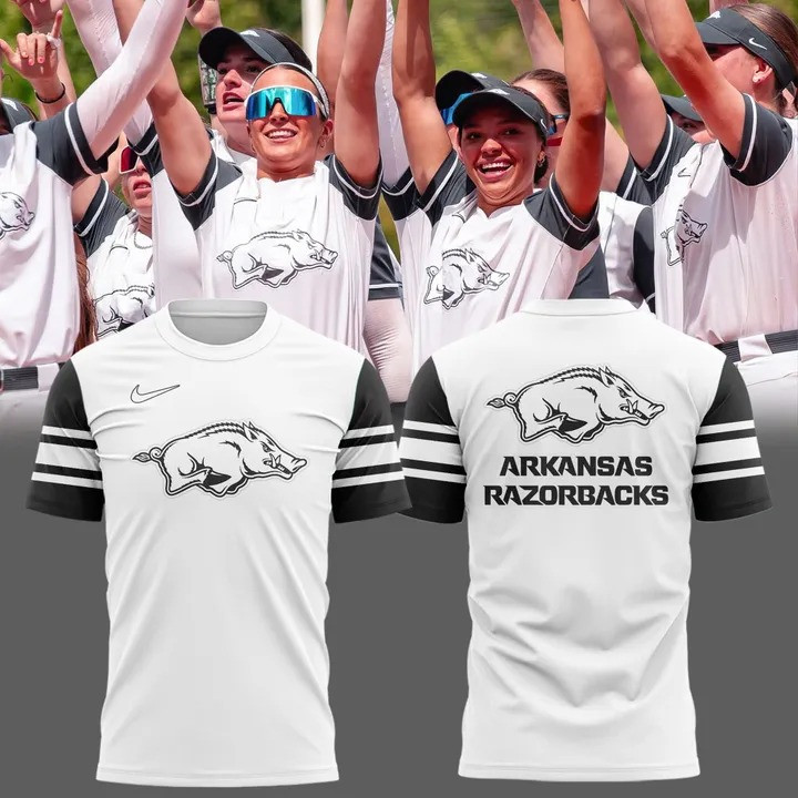 Arkansas Razorback Baseball Shirt Omahogs 2025 New Black And White Uniform Fan Merch Gifts