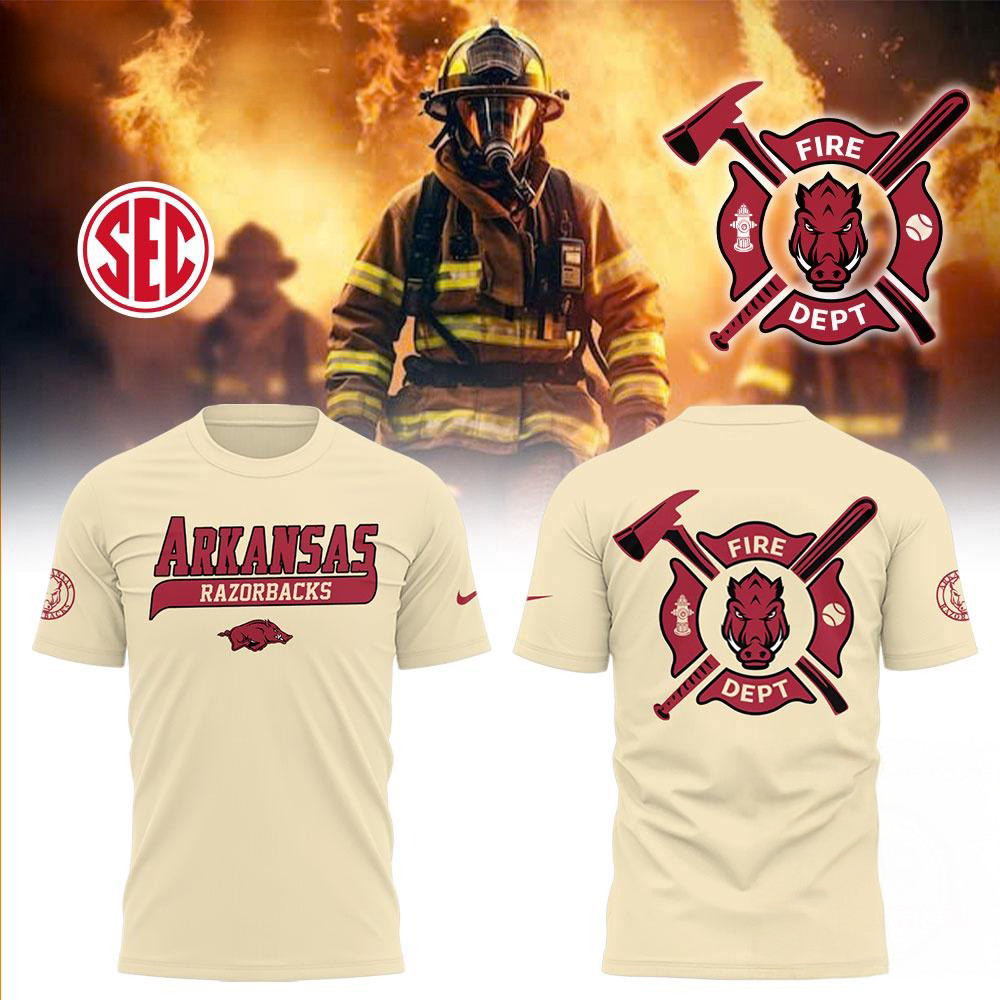 Arkansas Razorback x Firefighter Appreciation Night Shirt Presents For Football Fans