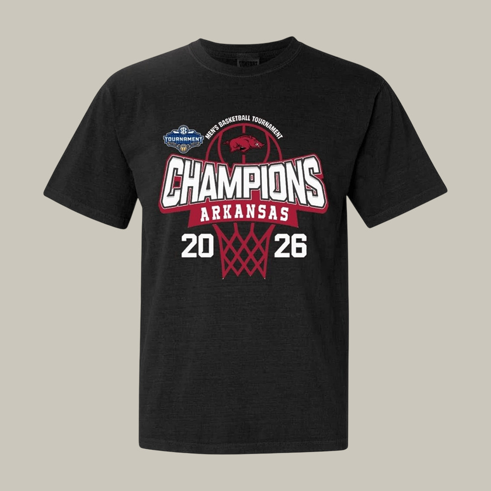 Arkansas Razorbacks 2026 Champions T-Shirt Arkansas Basketball 2026 Merch Game Day Gear