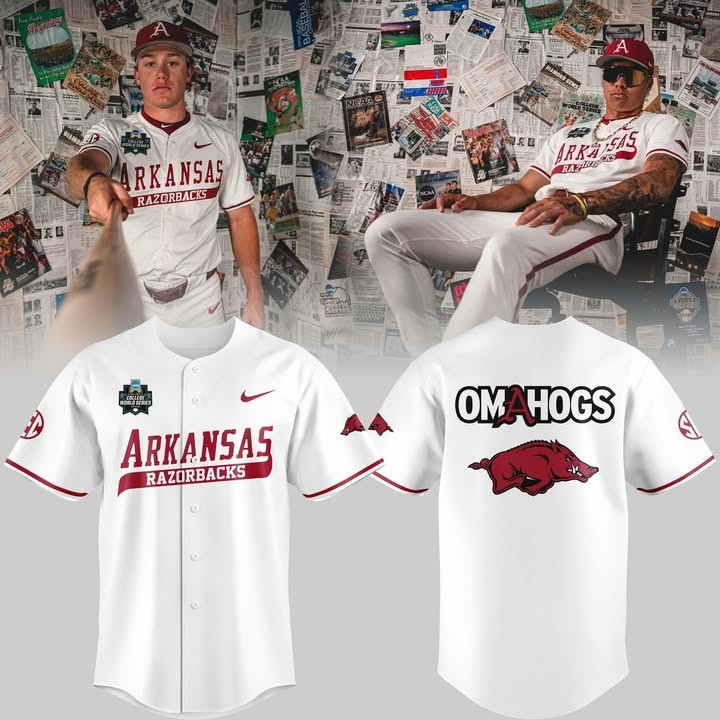 Arkansas Razorbacks Baseball Jersey College Baseball Fan Shirt Unique Gift For Sports Lovers