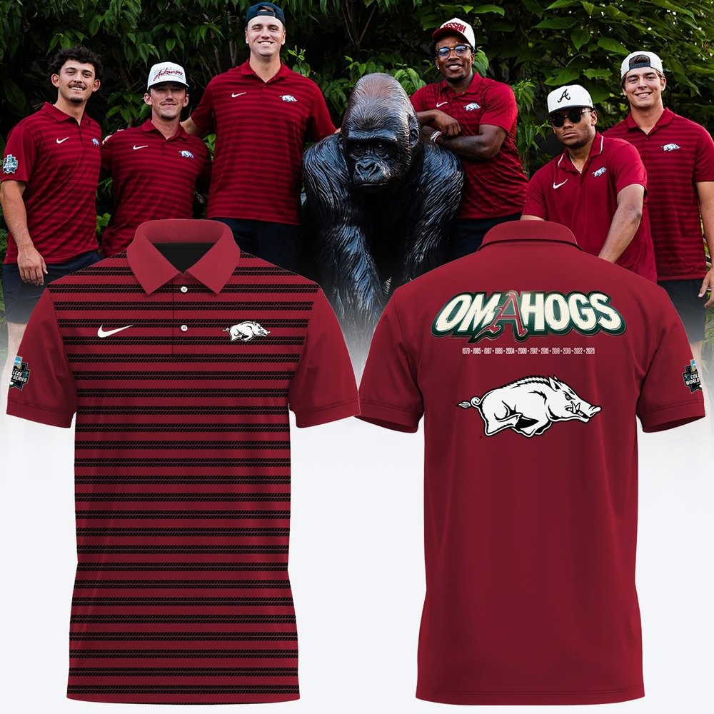 Arkansas Razorbacks Baseball Polo Shirt Razorbacks Merch Dad Gifts