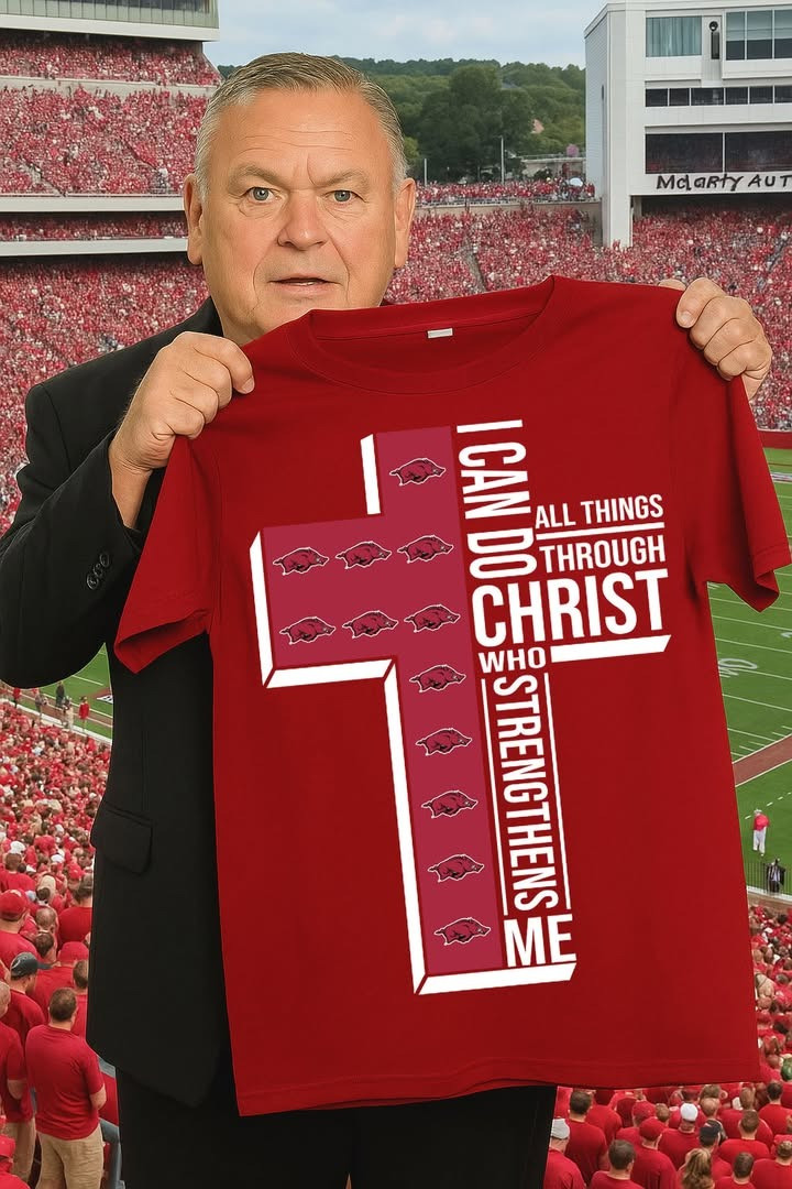 Arkansas Razorbacks Faith T-Shirt I Can Do All Things Through Christ Who Strengthens Me