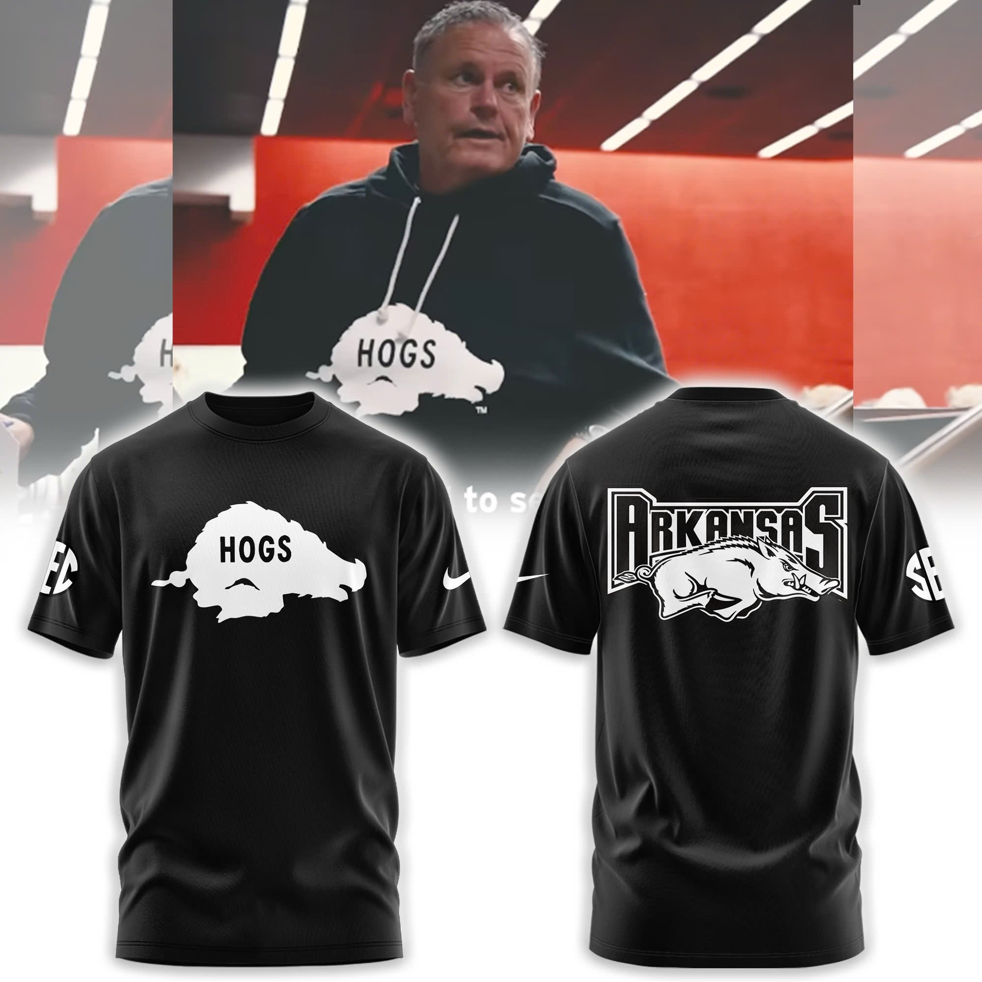 Arkansas Razorbacks HOGS Shirt Unique Gifts For Baseball Fans