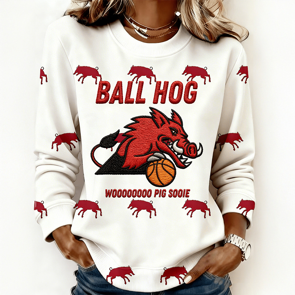 Arkansas Razorbacks Merch Ball Hog Sweatshirt Woooo Pig Sooie Gifts For Her