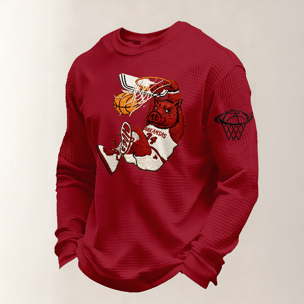 Arkansas Razorbacks Merch Basketball 14 Long Sleeve Shirt Sport Gifts For Boyfriend