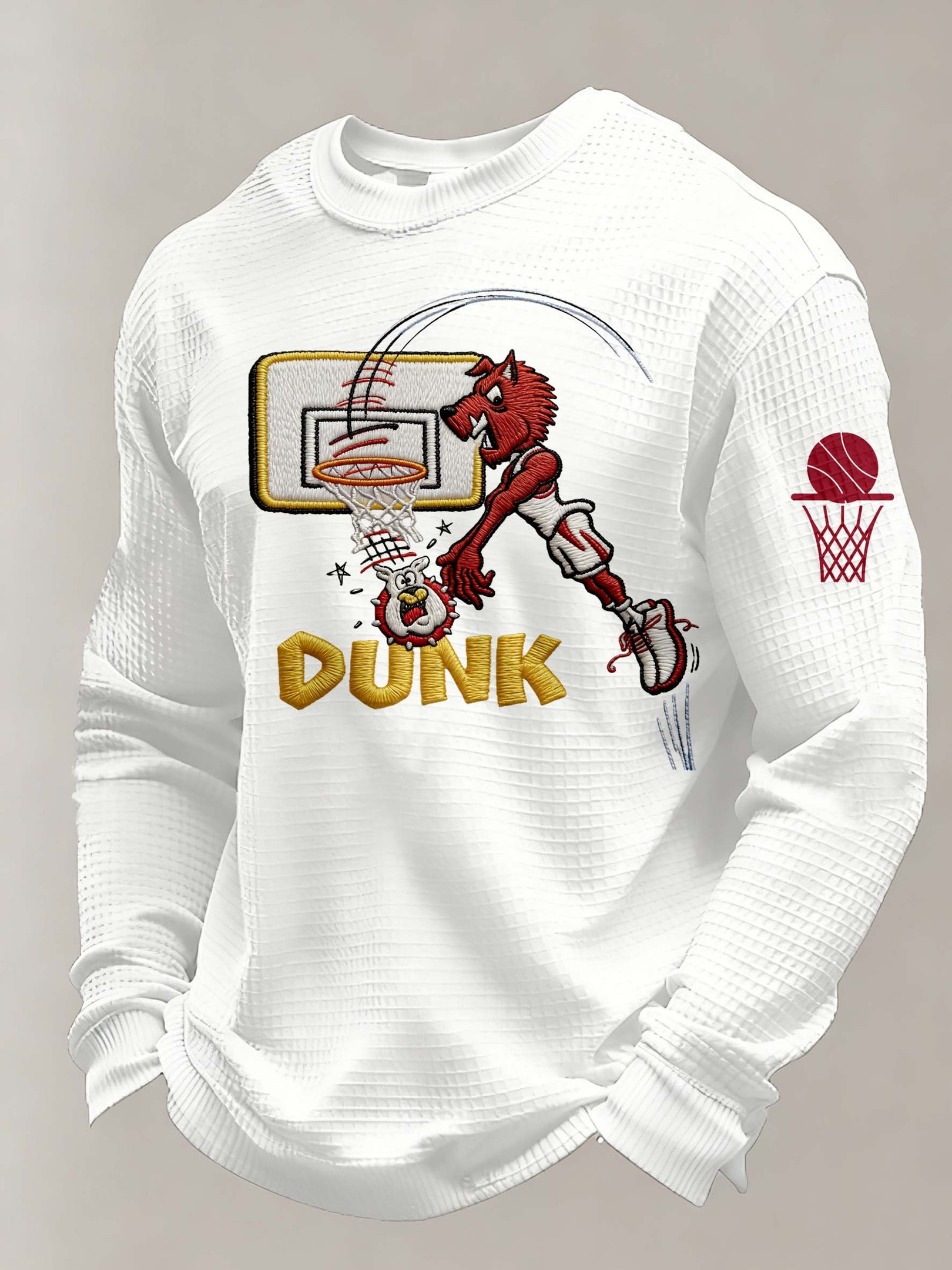 Arkansas Razorbacks Merch Dunk Long Sleeve Shirt Game Day Gifts Foor Basketball Fans