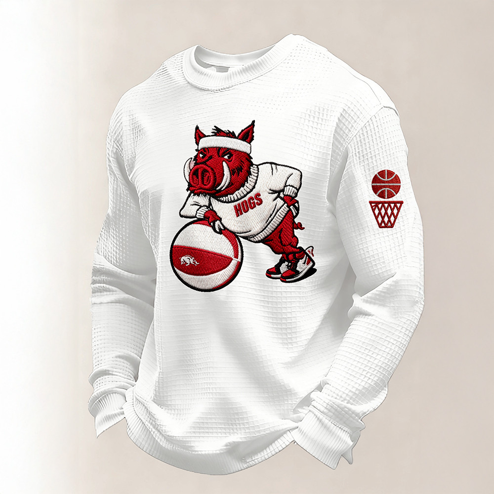 Arkansas Razorbacks Merch Hogs Long Sleeve Shirt Basketball Gifts For Husband