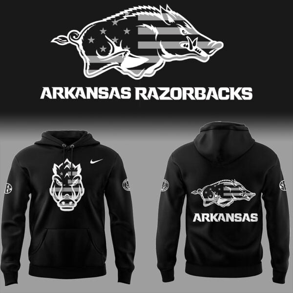 Arkansas Razorbacks US Flag NCAA Hoodie Basketball Fan Gift Ideas