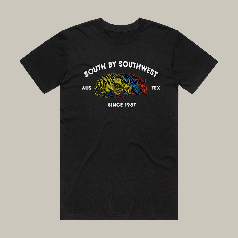 Armadillo Trio Aus Tex Since 1987 T-Shirt South By Southwest Merch Music Lover Gift For Him