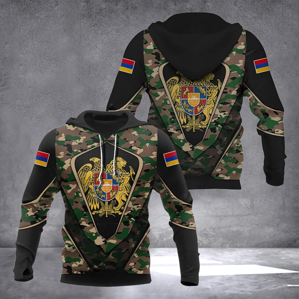 Armenia Coat Of Arms Camouflage Hoodie Armenian Crest Flag With Coat Of Arms Armenia Coat Of Arms Camouflage Hoodie Armenian Crest Flag With Coat Of Arms