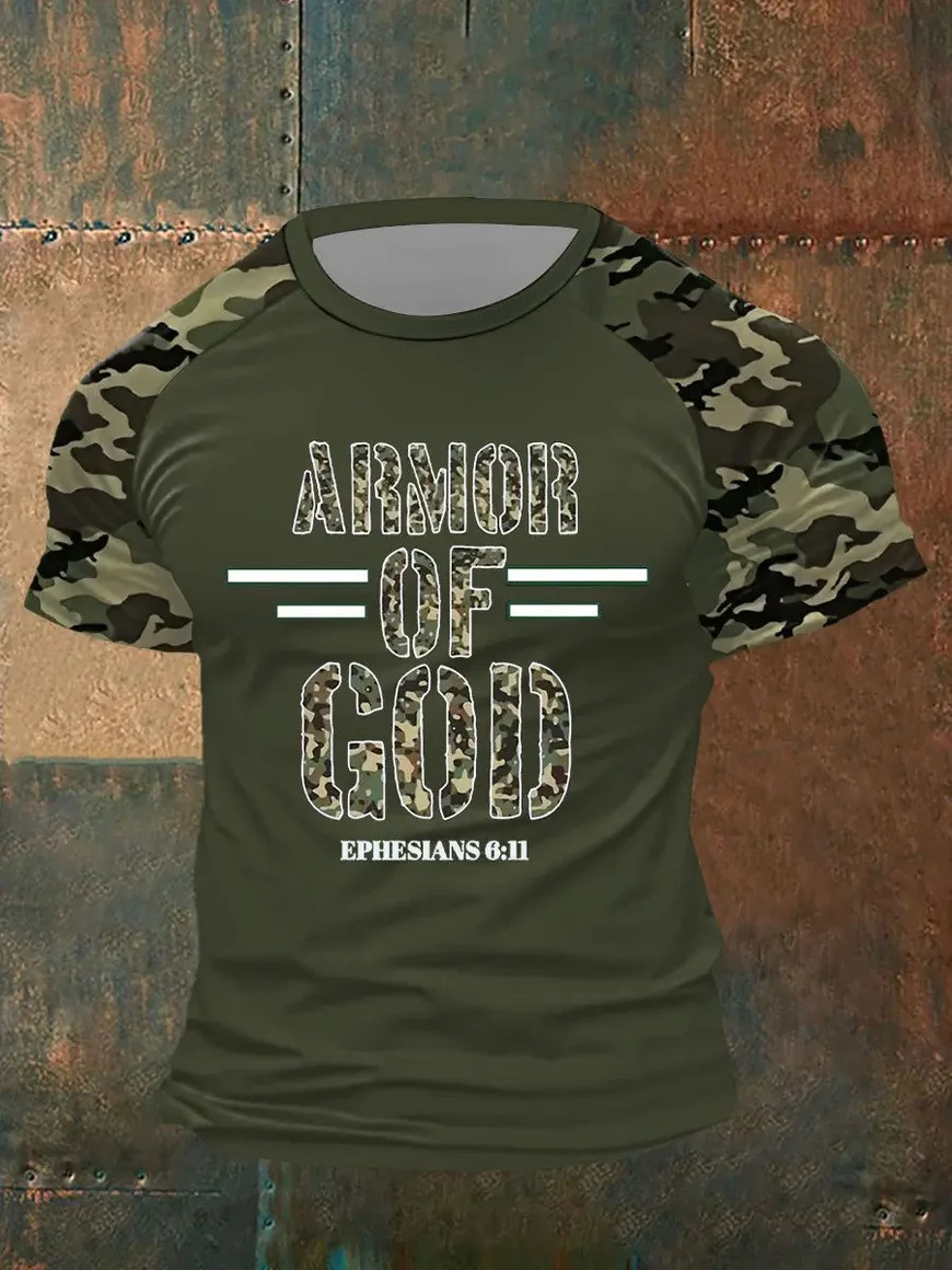 Armor Of God Camo T-Shirt Ephesians 6 11 Scripture Christian Apparel Best Gift For God Believers