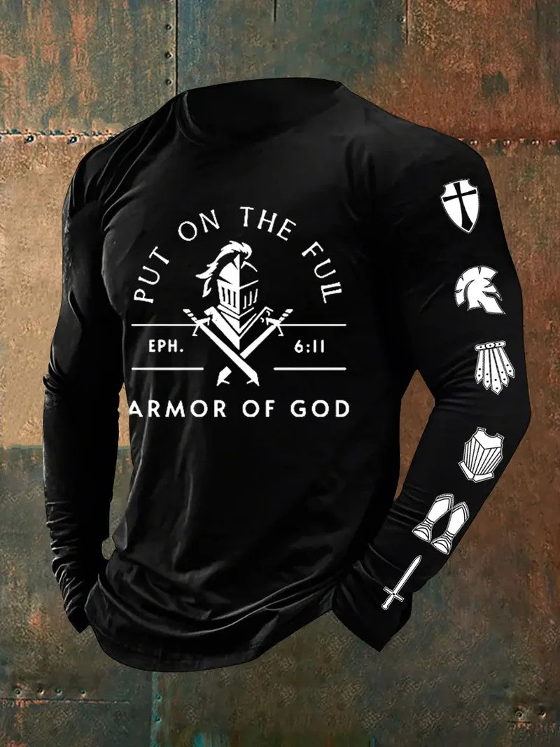 Armor Of God Long Sleeve Shirt Put On The Full Armor Ephesians 6 11 Knight Apparel Gift For Christians