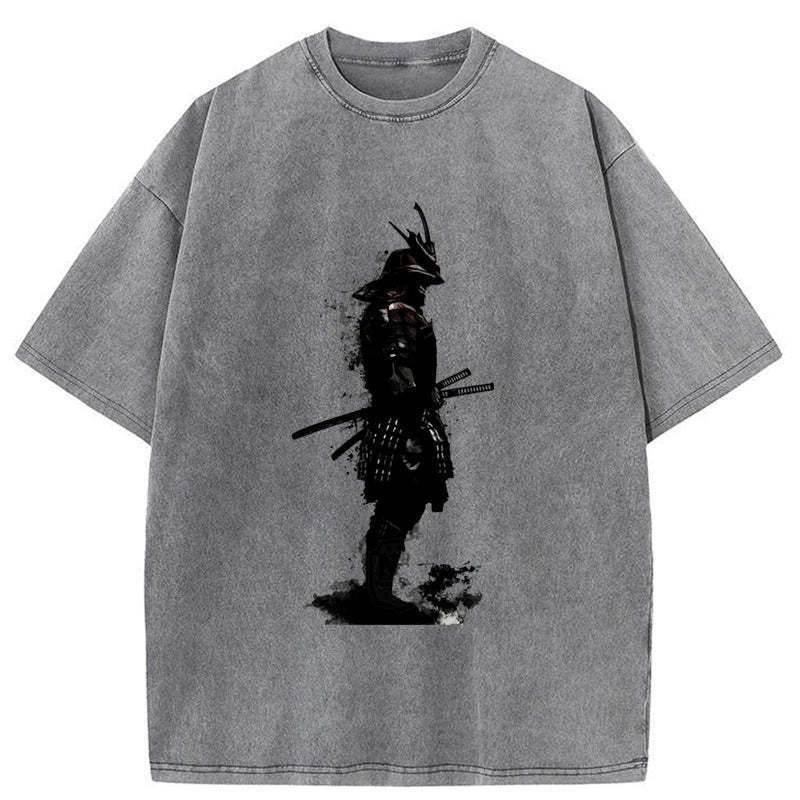 Armored Samurai Samurai Washed T-Shirt Trendy Aesthetic Graphic Apparel Gifts For Sister