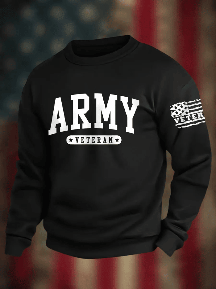 Army Veteran Sweatshirt Veterans Long Sleeve Sweatshirt Veterans Day Gift For Dad