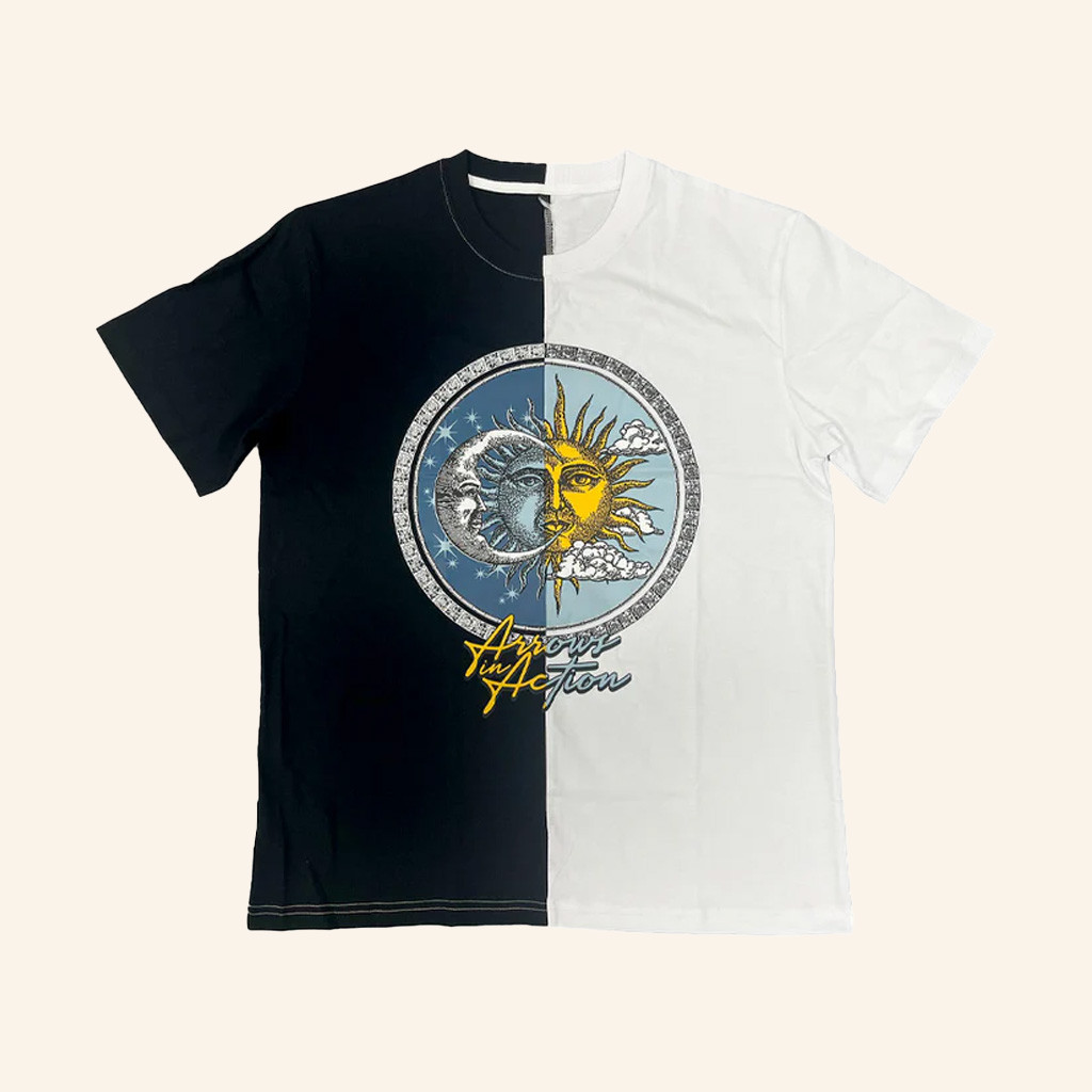 Arrows In Action Merch Sun And Moon Split T-Shirt Xmas Gifts For Girlfriend Arrows In Action Merch Sun And Moon Split T-Shirt Xmas Gifts For Girlfriend