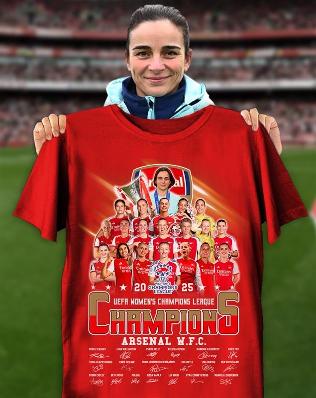 Arsenal W.F.C Uefr Women_S Champions League 2025 T-Shirt Best Gift For Football Lover